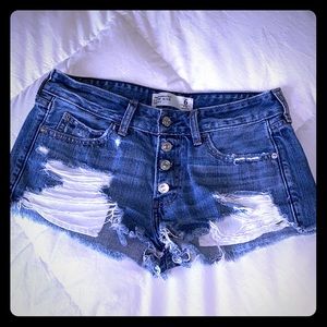 Abercrombie Denim Ripped Shorts
